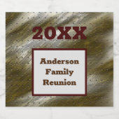 Family Reunion Gold Silve Stripe Abstract Keepomwi Bier Etiket (Enkel label)