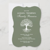 Family Reunion green Invitation (Devant)