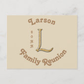 Family Reunion Invitation Gold Silver Letter L (Devant)