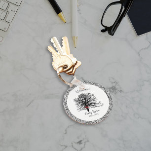 Family Reunion Keepomwille Tree   Zilver Celtic Sleutelhanger