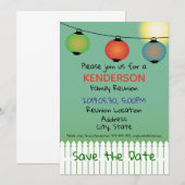 Family Reunion ontwerp Save The Date (Voorkant / Achterkant)