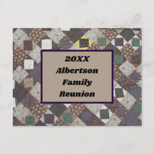 Family Reunion Patchwork Quilt Photo Invitation