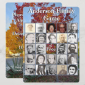 Family Reunion Photo Game Colorful Herfst Tree (Voorkant / Achterkant)