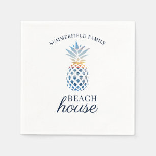 Family Reunion Pineapple Tropical Beach Custom Servet