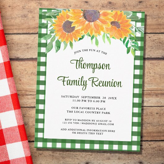 Family Reunion Rustic Uitnodiging Briefkaart