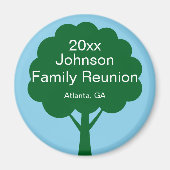 Family Reunion Souvenir with Name, Tree & Year Magneet (Voorkant)