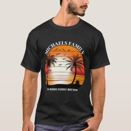 Family Reunion Summer Sunset Beach Palm T-shirt