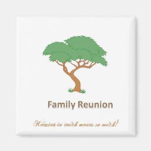 Family Reunion Tree - 2-inch Square Magnet Magneet