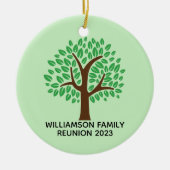 Family Reunion Tree Cute Custom Matching met Kerst Keramisch Ornament (Voorkant)