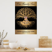 Family Reunion Tree met foto's en harten Poster (Keuken)