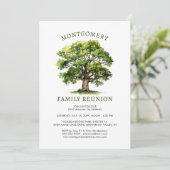 Family Reunion Tree Waterverf Kaart (Staand voorkant)
