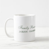 Family reunion tree white and green mug (Gauche)