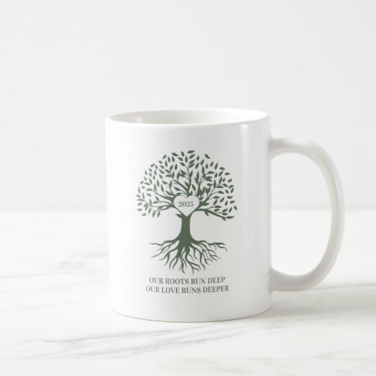 Family reunion tree white and green mug (Droite)