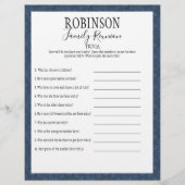 Family Reunion Trivia Vragen Game (Voorkant)