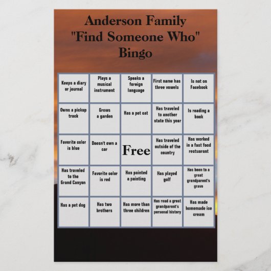 Family Reunion Zoek iemand en wat prijs games Flyer (Voorkant)