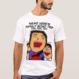 Family Road Trip Cartoon T-shirt
