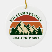 Family Road Trip Mountains  Aangepast Keepomwille Keramisch Ornament (Voorkant)