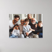 Family Script Collage Chic Canvas Afdruk (Voorkant)
