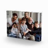 Family Script Collage Chic Photo Block Fotoblokken (Rechts)