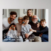 Family Script Collage Chic Poster (Voorkant)