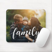 "Family" Script Typografie Overlay Custom Photo Muismat (Met muis)