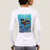 Family Scuba Diving Fun Tri-Blend Shirt (Achterkant)