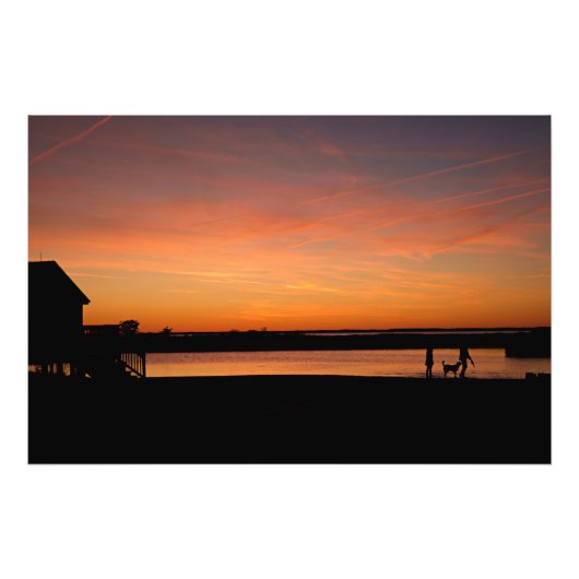 Family Silhouette Foto Afdruk (Voorkant)