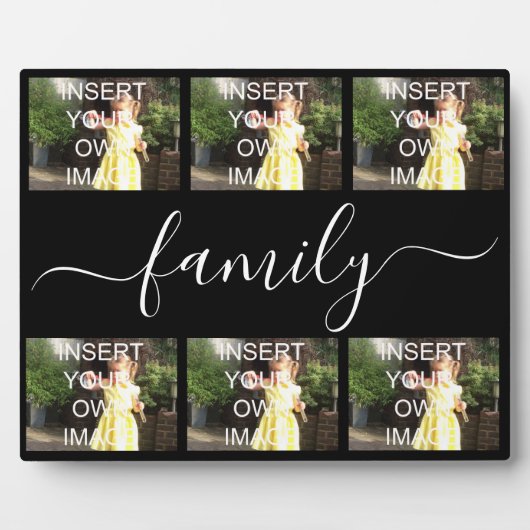 Family Six Photo Collage Plaque cadeau (Devant)