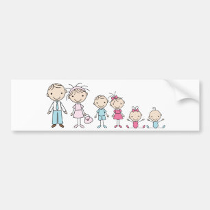 Family Stick Figures Bumperstickers