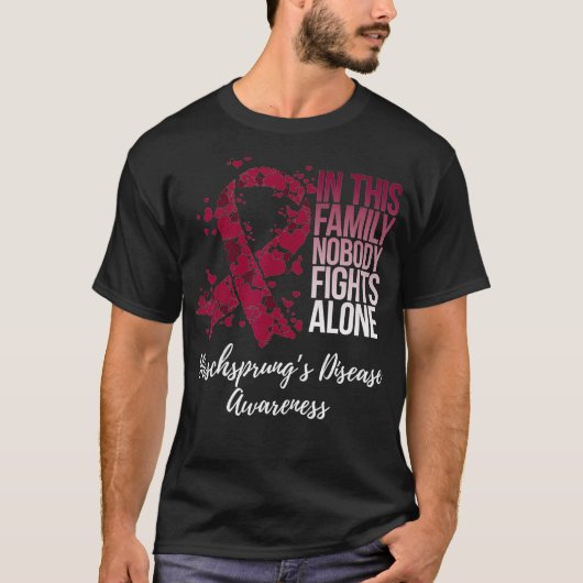 Family Support Hirschsprungs Disease Awareness T-shirt (Voorkant)