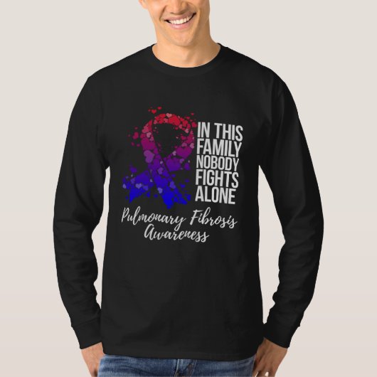 Family Support Pulmonary Fibrosis Awareness T-shirt (Voorkant)