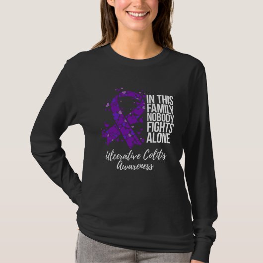 Family Support Ulcerative Colitis Awareness T-shirt (Voorkant)