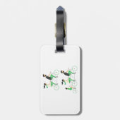 Family Tandem Bicycle Cycling Bagagelabel (Achterkant verticaal)