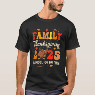 Family Thanksgiving 2025 Crew Dabbing Turkey Group T-shirt
