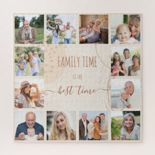Family Time Quote Organic Shapes 12 Photo Legpuzzel