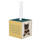 Family Tree Cube Kubus Ornament (Voorkant hoekig)