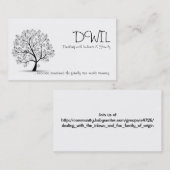 Family Tree DWIL Card Visitekaartje (Voorkant / Achterkant)