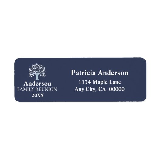 Family Tree Family Reunion Aangepaste naam/datum Etiket (Voorkant)