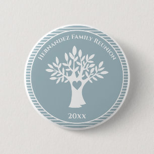 Family Tree Love Heart Family Reunion Event Ronde Button 5,7 Cm