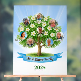 Family Tree Namen Foto Reünie Party Welkom Acryl Bord
