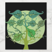 Family Tree Personnalisé Étiquette bouteille de vi (Étiquettes simples)