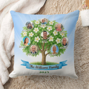 Family Tree Photo Heritage Home Decor Comfort Kussen
