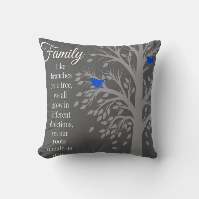 Family Tree Quote Art Sierkussen (Voorkant)