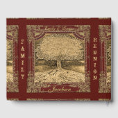 Family Tree Reunion Livre d'invité Look Vintage (Verso)