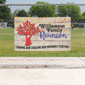Family Tree Reunion Rustic Summer BBQ Party Spandoek (Insitu)