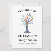 Family Tree Reunion Save the Date Card (Devant)