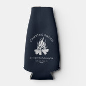 Family Vacation Campfire Camping Trip Custom Flesjeskoeler (Voorkant)