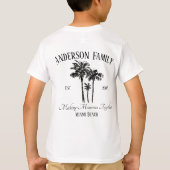 Family vacation Palm Tree Retro Summer T-Shirt (Dos)