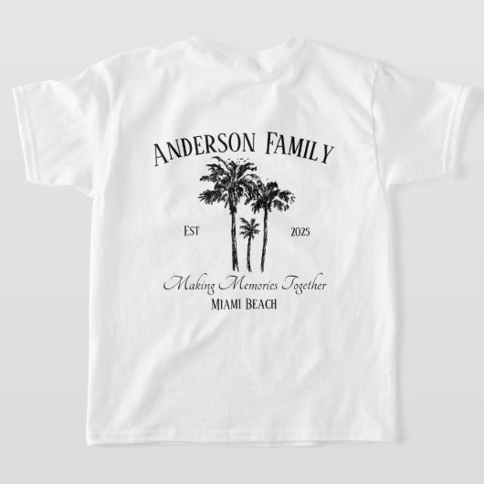 Family vacation Palm Tree Retro Summer T-Shirt (Couchage Retour)