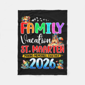 Family Vacation St Maarten 2026 Summer Matching Fleece Deken